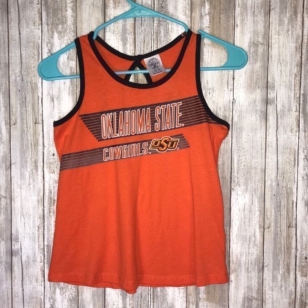 Oklahoma State Cowboys Girls Tank Top Youth Medium Orange OSU NCAA Shirt